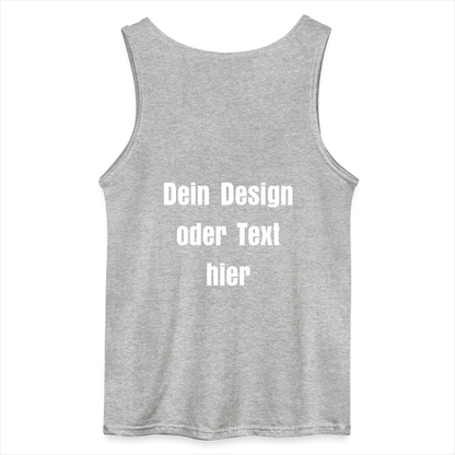 Gildan Männer Tank Top - personalisierbar - Grau meliert