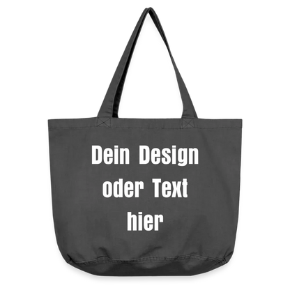 Vintage-Washed Shopper / Einkaufstasche im Vintage Stil - personalisierbar - Vintage Schwarz