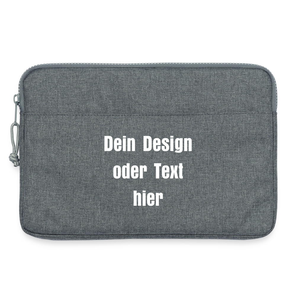 Laptoptasche passend für bis zu 13 Zoll Laptopgröße - personalisierbar - Grau meliert