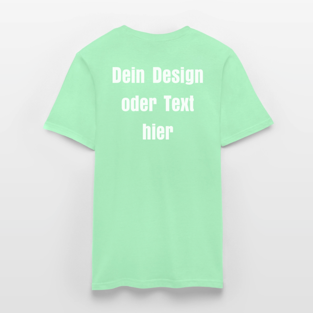 Männer T-Shirt - personalisierbare Vorder- und Rückseite - Mintgrün