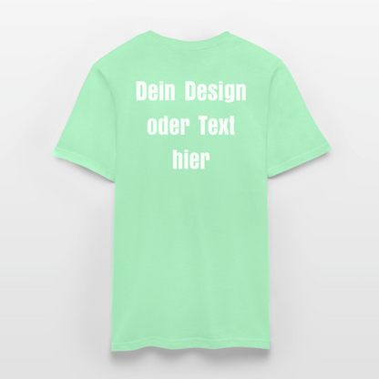 Männer T-Shirt - personalisierbare Vorder- und Rückseite - Mintgrün