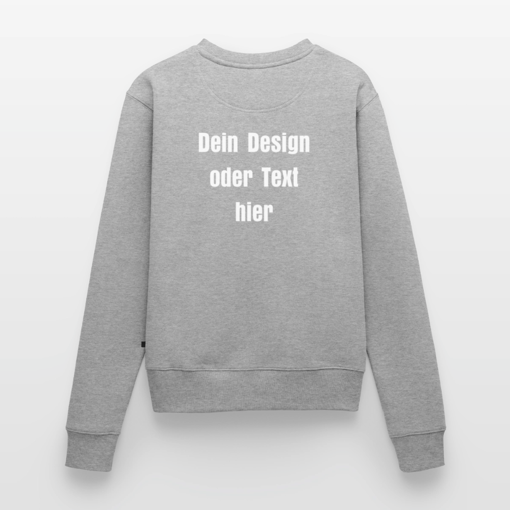 Frauen Premium Pullover - personalisierbar - Grau meliert