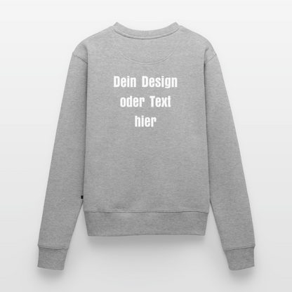 Frauen Premium Pullover - personalisierbar - Grau meliert