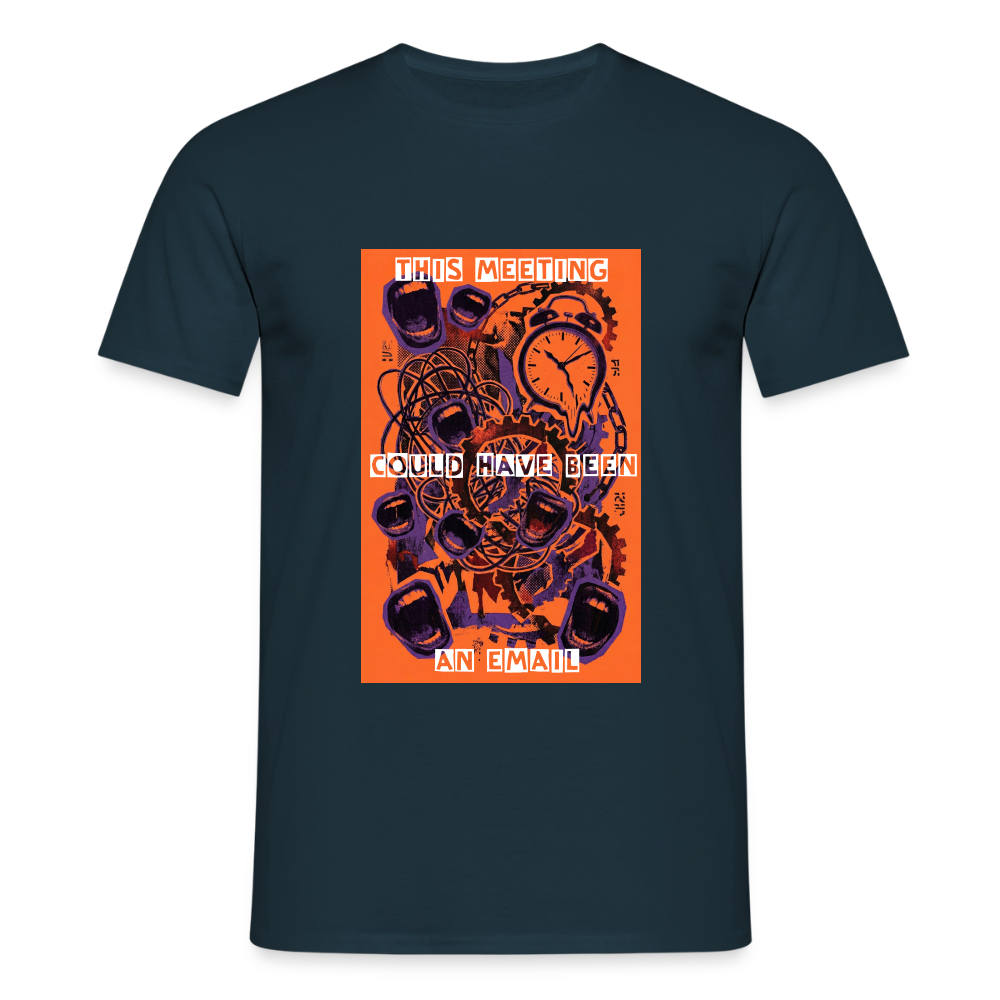 "Meeting Email" Motiv-T-Shirt für Männer - Navy