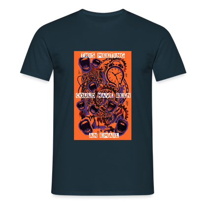 "Meeting Email" Motiv-T-Shirt für Männer - Navy
