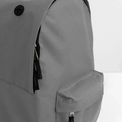 Klassischer Rucksack - personalisierbar - Mittelgrau