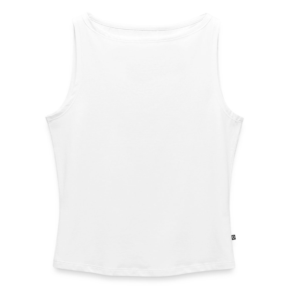 Frauen Tank Top mit U-Boot-Ausschnitt - personalisierbar - Weiß
