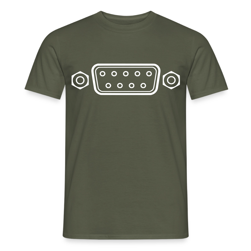 DB-9 RS-232 Retro T-Shirt für Herren - Militärgrün