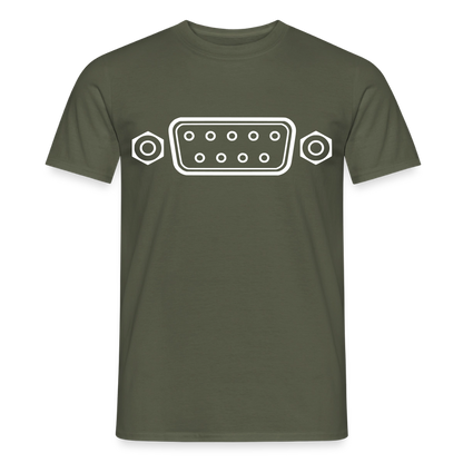 DB-9 RS-232 Retro T-Shirt für Herren - Militärgrün