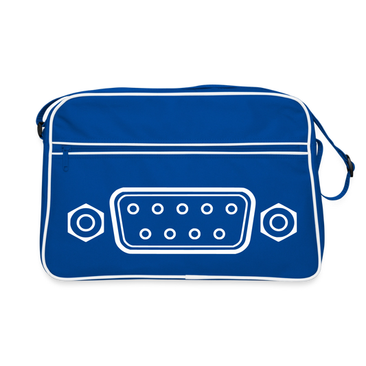 DB-9 RS-232 Retro Tasche - Blau/Weiß