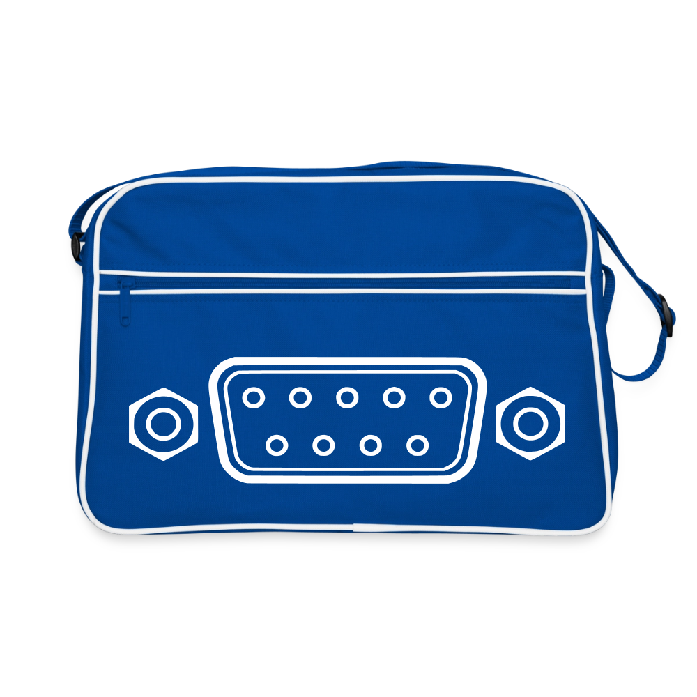 DB-9 RS-232 Retro Tasche - Blau/Weiß