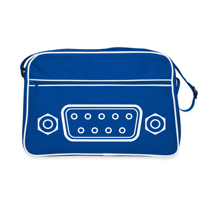 DB-9 RS-232 Retro Tasche - Blau/Weiß