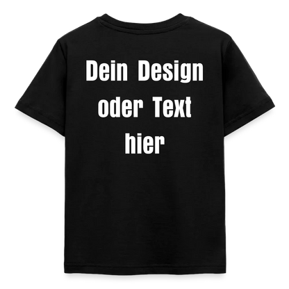 Kinder T-Shirt - personalisierbare Vorder- und Rückseite - Schwarz