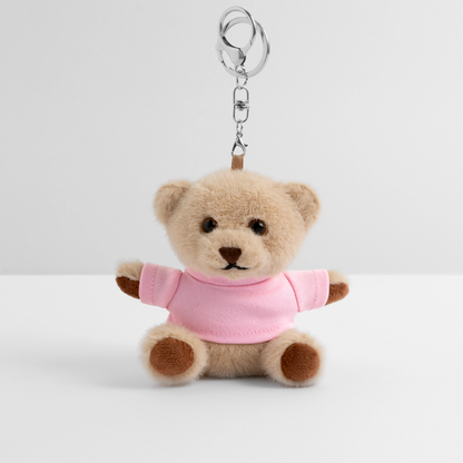 Kuscheltier Schlüsselanhänger - personalisierbar - Rosa