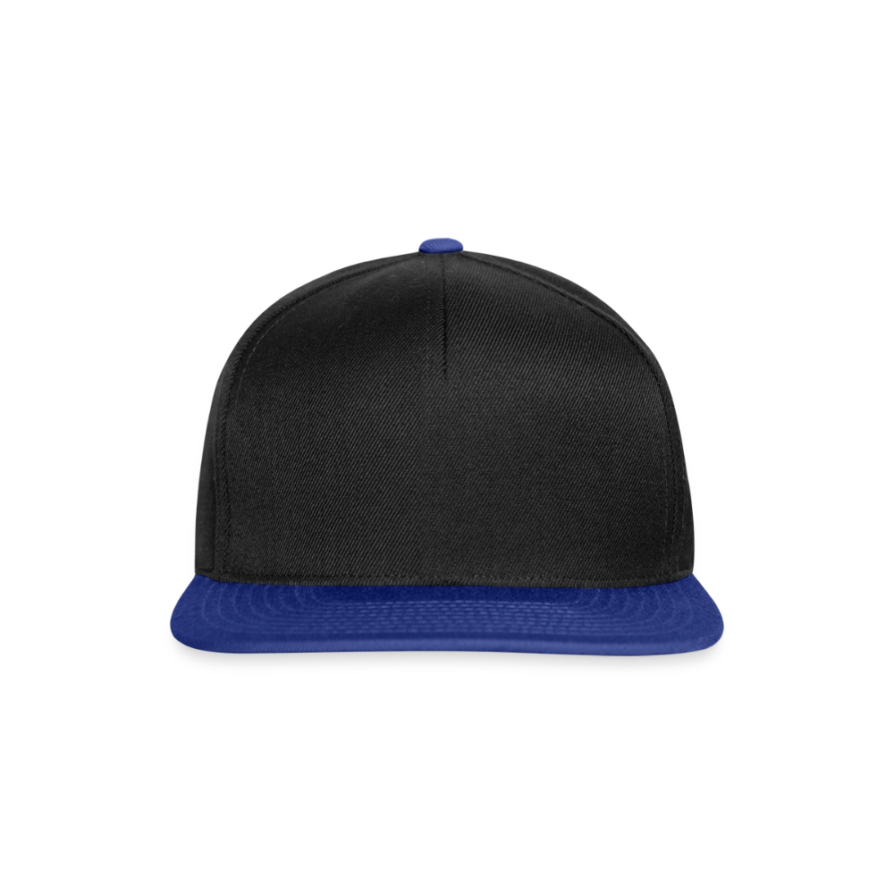 Snapback Cap - personalisierbar - Schwarz/Königsblau