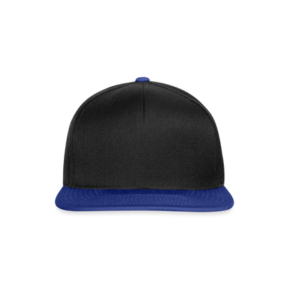 Snapback Cap - personalisierbar - Schwarz/Königsblau