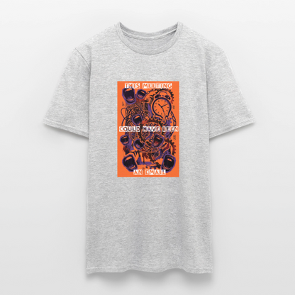 "Meeting Email" Motiv-T-Shirt für Männer - Grau meliert