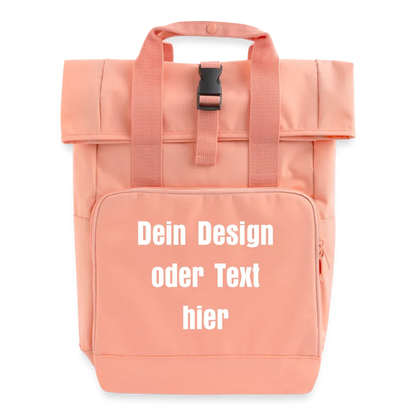 Rolltop Rucksack mit zwei Griffen - personalisierbar - Chintzrosa