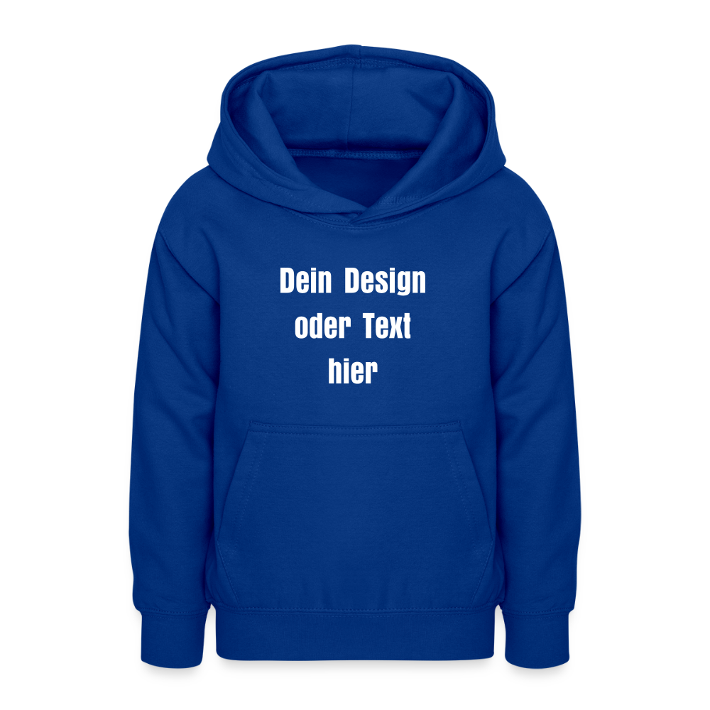 Teenager Hoodie - personalisierbare Vorder- und Rückseite - Royalblau