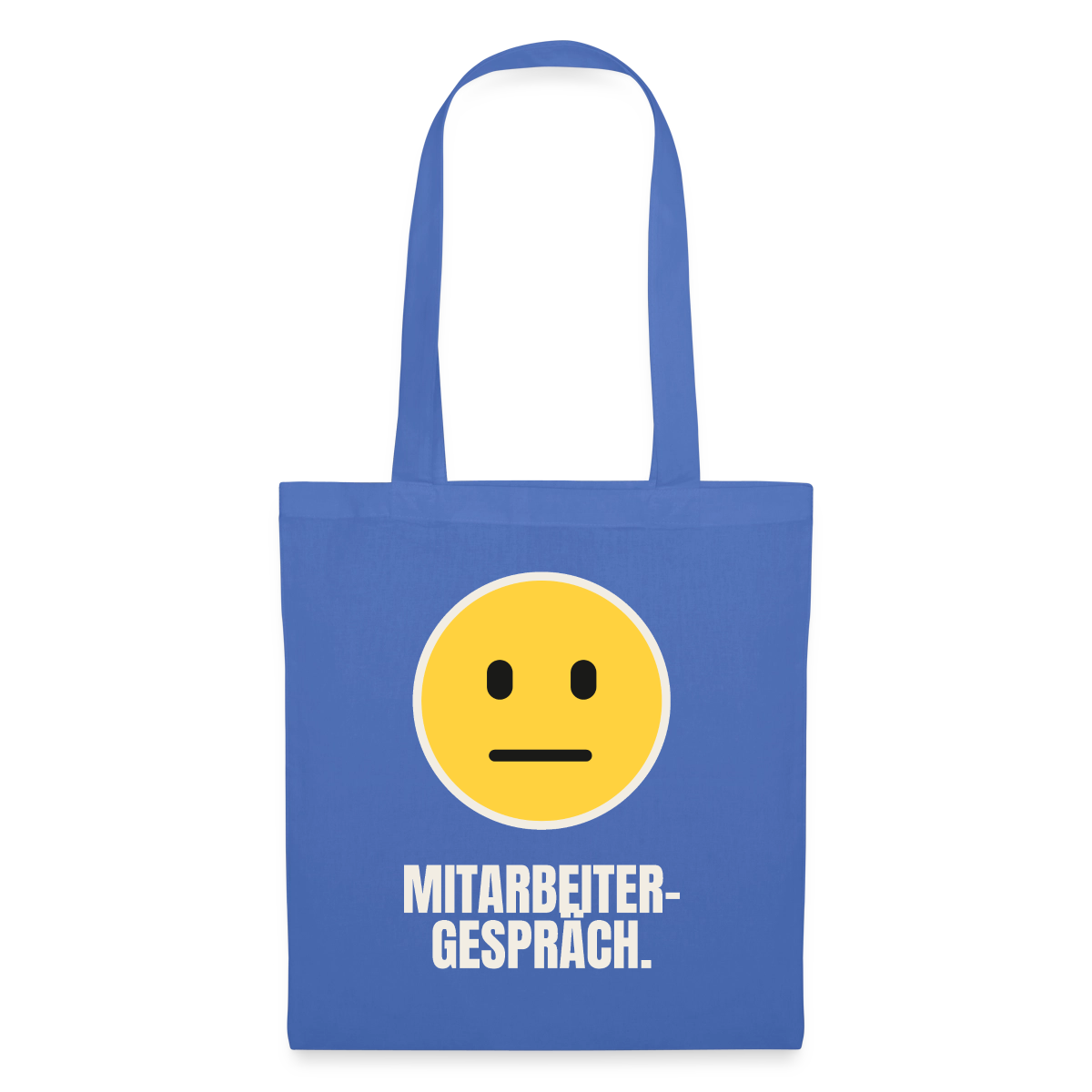 Mitarbeitergespräch. Stoffbeutel, Farbe Hellblau