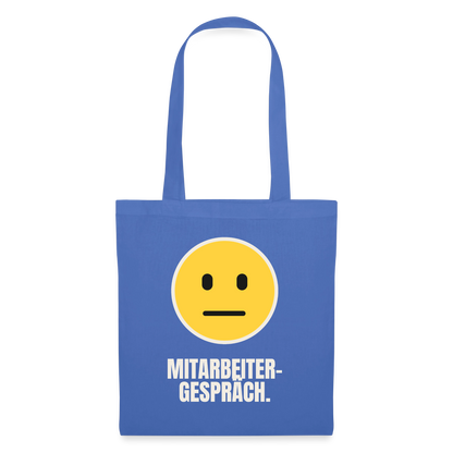 Mitarbeitergespräch. Stoffbeutel, Farbe Hellblau
