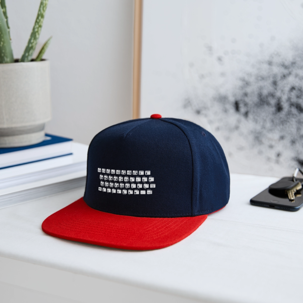 48K ZX Spectrum Retro Snapback Cap - Navy/Rot