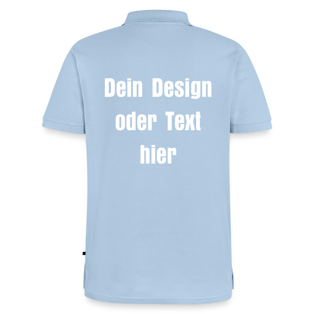 Männer Premium Bio Polo Shirt - personalisierbar - Hellblau