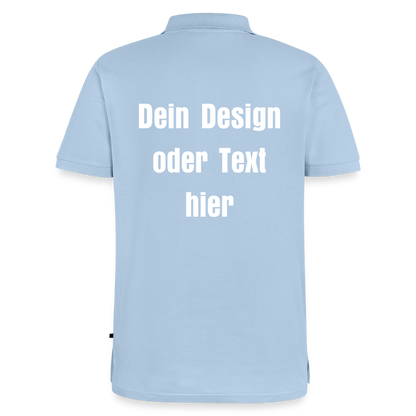 Männer Premium Bio Polo Shirt - personalisierbar - Hellblau