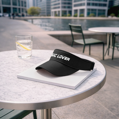 Recyceltes Visor Cap - personalisierbar - Schwarz