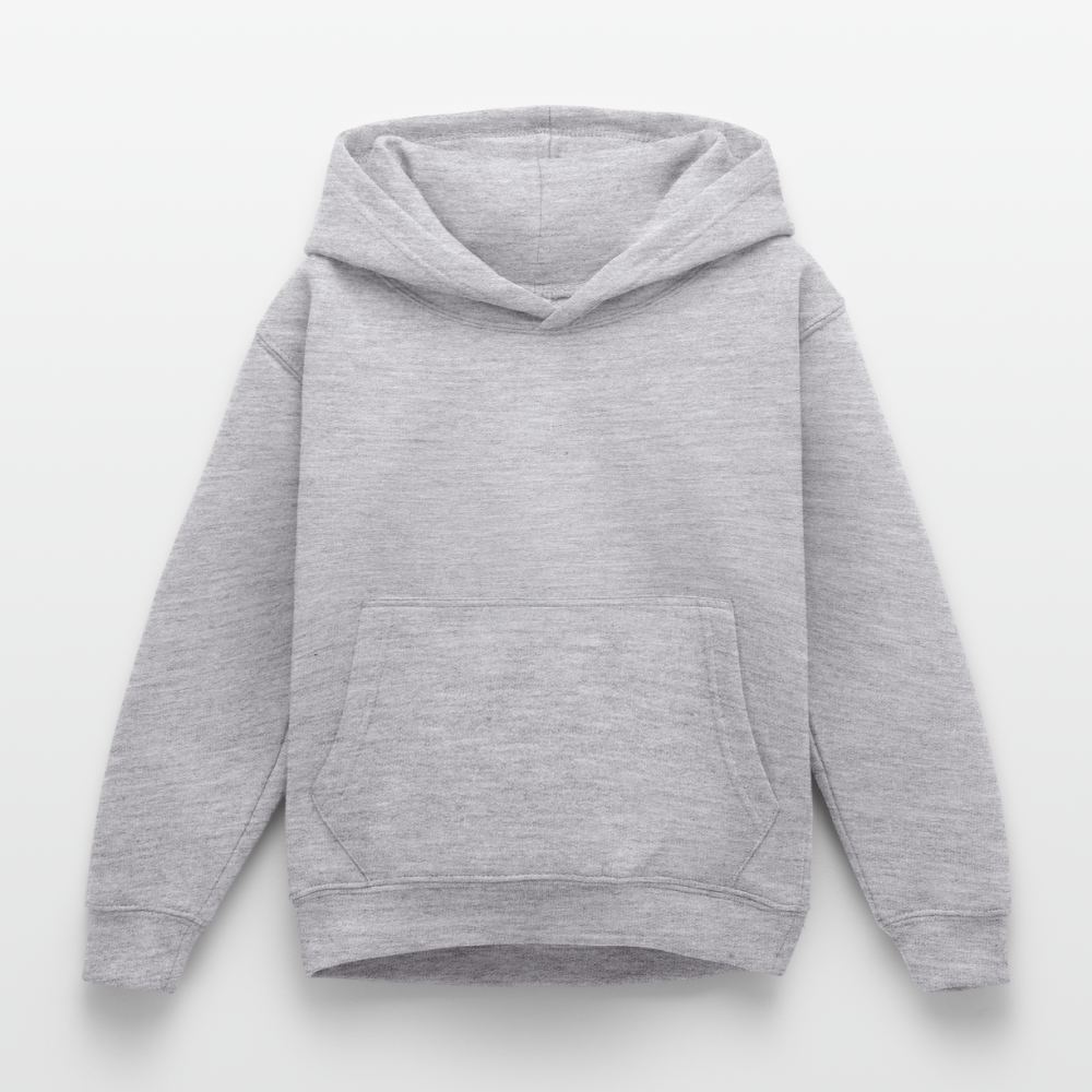 Kinder Hoodie - personalisierbare Vorder- und Rückseite - Hellgrau meliert