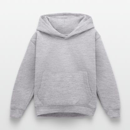 Kinder Hoodie - personalisierbare Vorder- und Rückseite - Hellgrau meliert