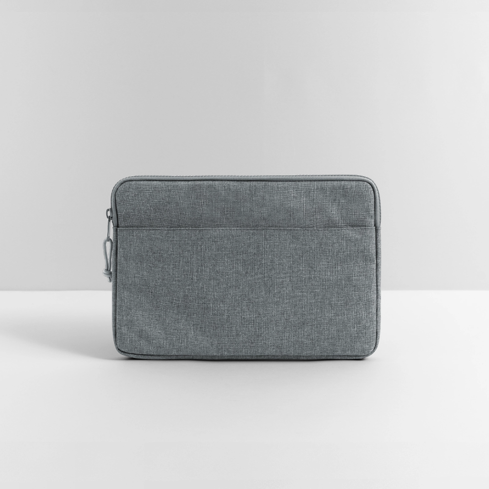 Laptoptasche passend für bis zu 13 Zoll Laptopgröße - personalisierbar - Grau meliert