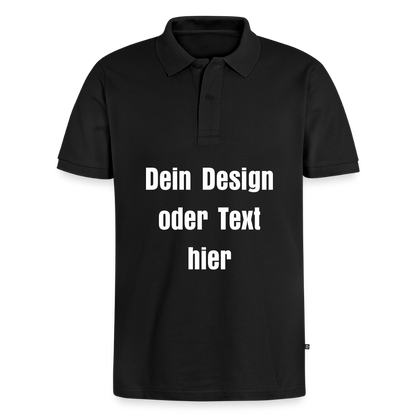 Männer Premium Bio Polo Shirt - personalisierbar - Schwarz