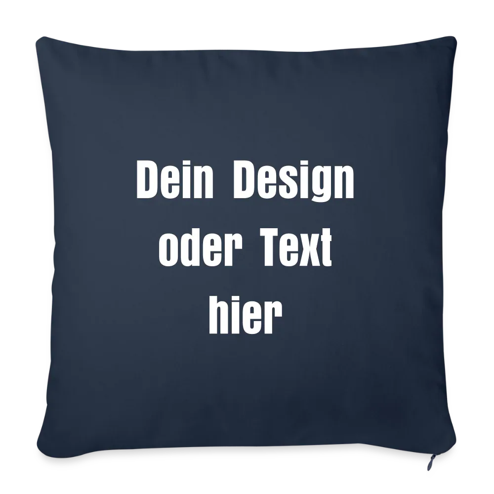 Sofakissenbezug 44 x 44 cm - personalisierbar - Navy
