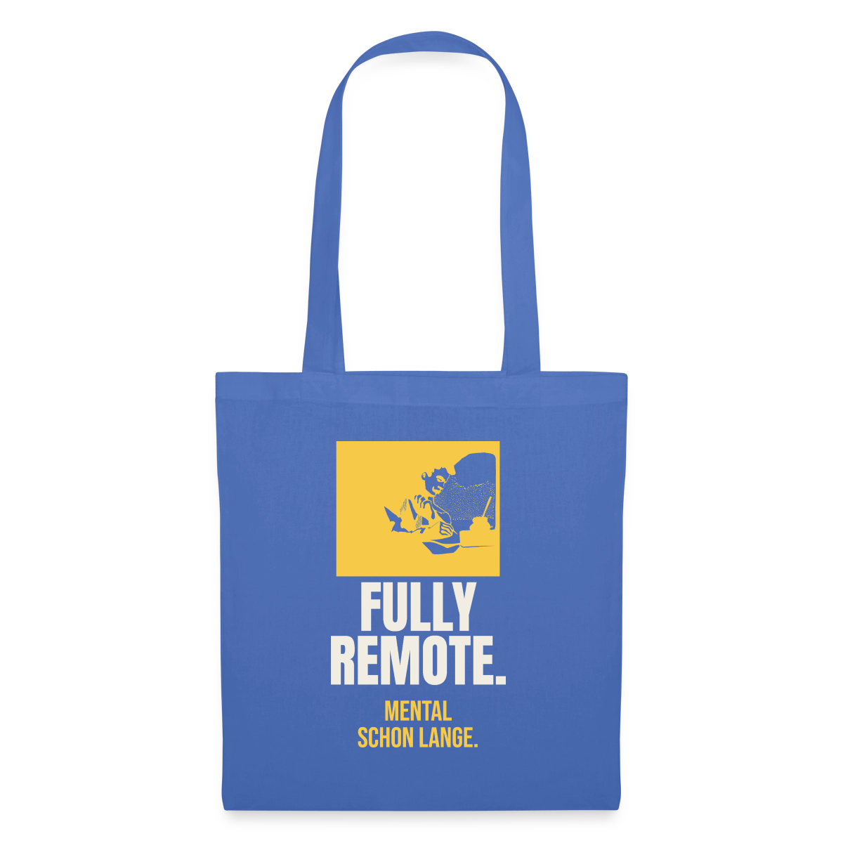 Fully remote Stoffbeutel, Farbe Hellblau