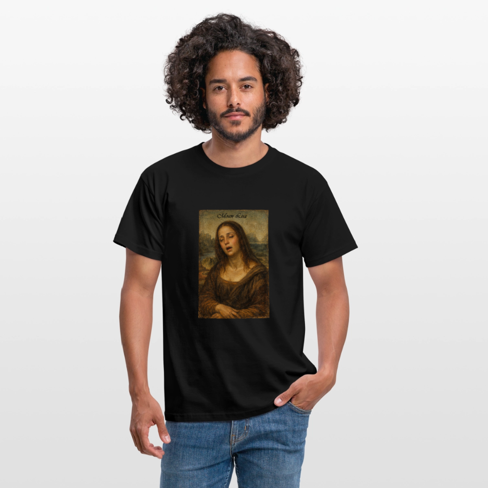 "Moan Lisa" Männer T-Shirt - Schwarz