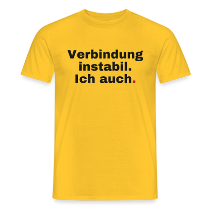 Verbindung instabil Motiv-T-Shirt für Männer, Farbe Gelb