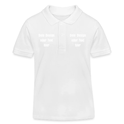 Stanley/Stella Kinder Bio-Poloshirt MINI SPRINTER - personalisierbar - Weiß