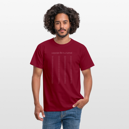 "Corporate life" - Motiv-T-Shirt für Männer - Ziegelrot