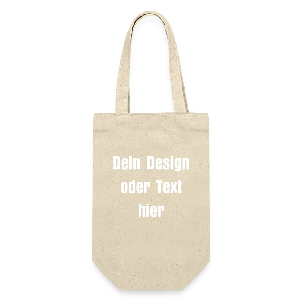 Geschenkbeutel für Flaschen - personalisierbar - Natur