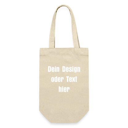Geschenkbeutel für Flaschen - personalisierbar - Natur