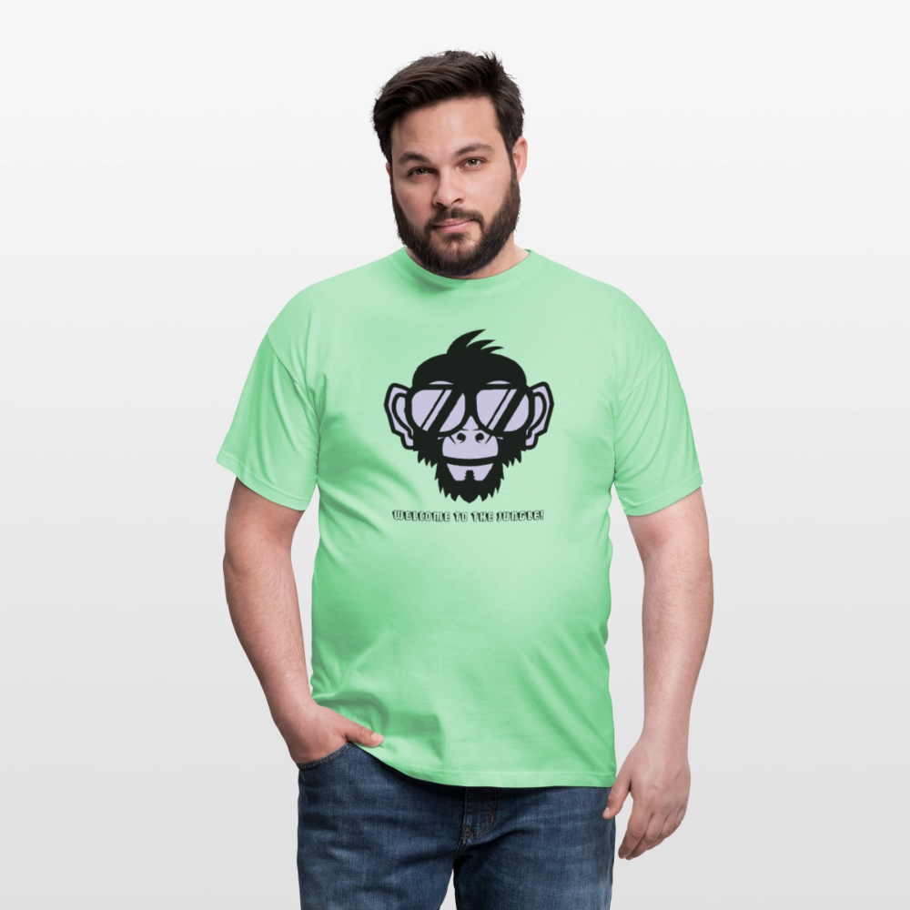 "Welcome to the Jungle" Motiv-T-Shirt für Männer - Mintgrün