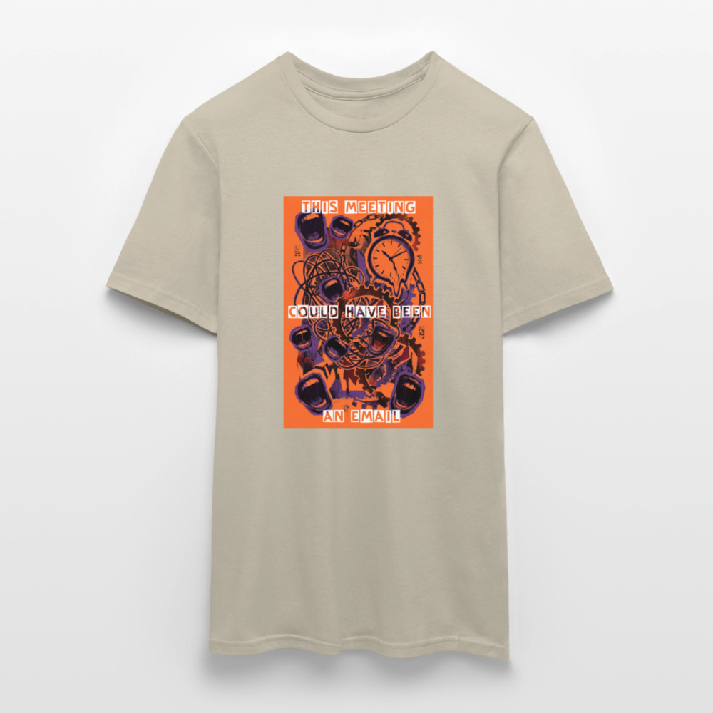 "Meeting Email" Motiv-T-Shirt für Männer - Sandbeige