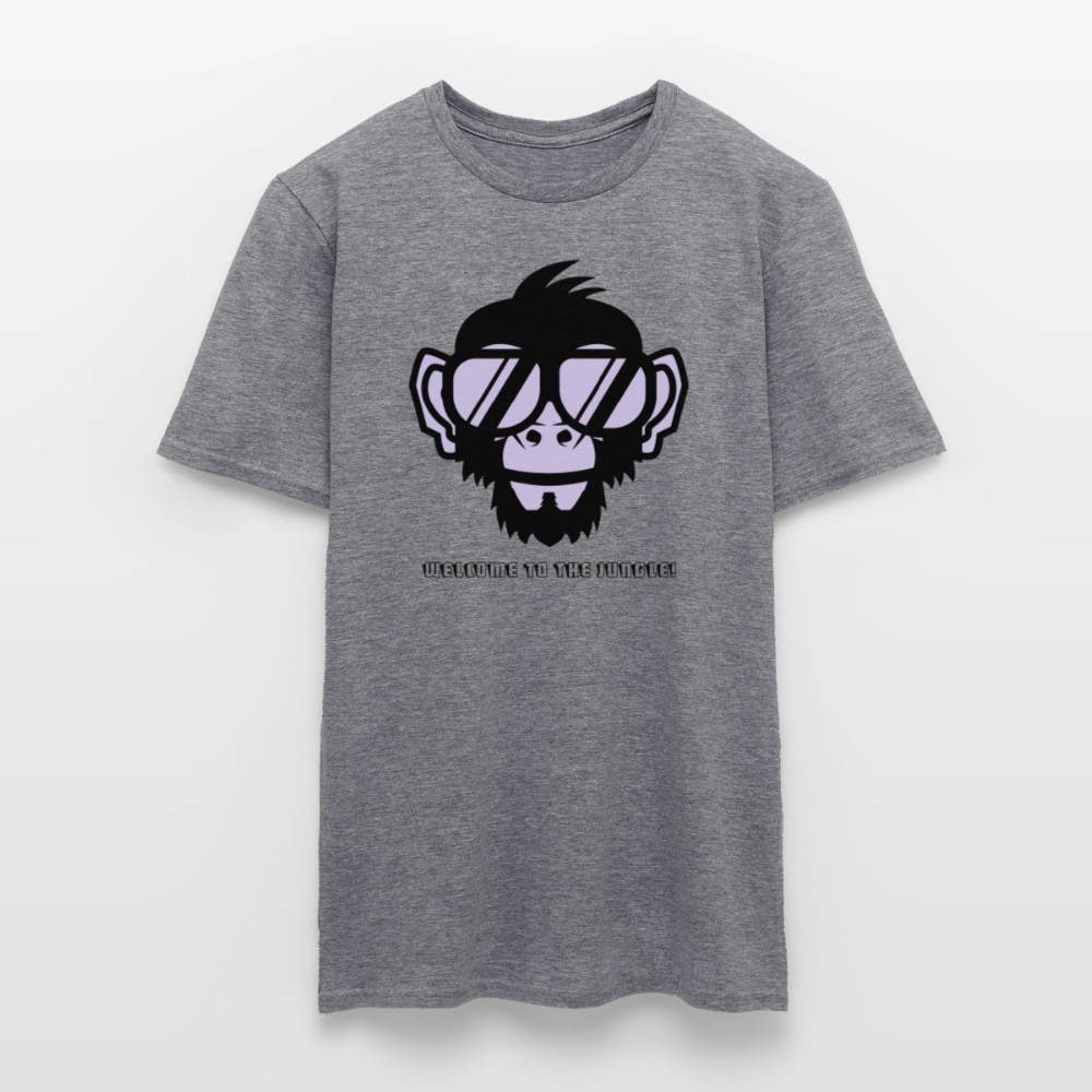 "Welcome to the Jungle" Motiv-T-Shirt für Männer - Graphit meliert