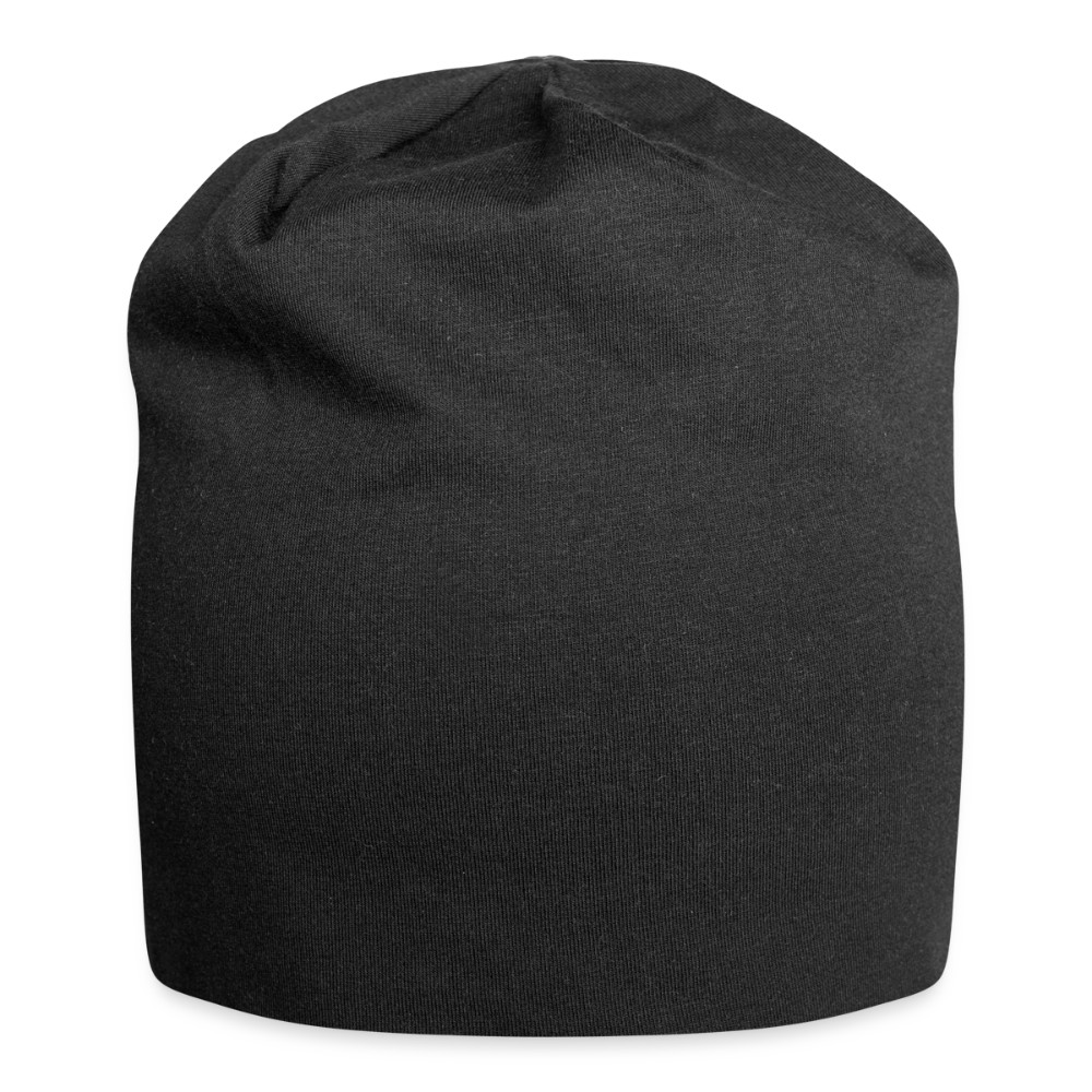 Jersey-Beanie - personalisierbar - Schwarz