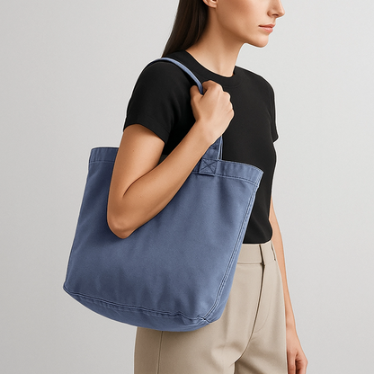 Vintage-Washed Shopper / Einkaufstasche im Vintage Stil - personalisierbar - Vintage Denim