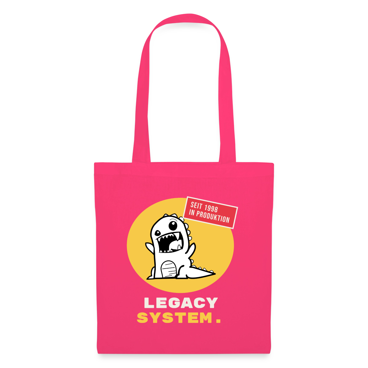 Legacy System. Seit 1998 in Produktion. Stoffbeutel, Farbe Azalea