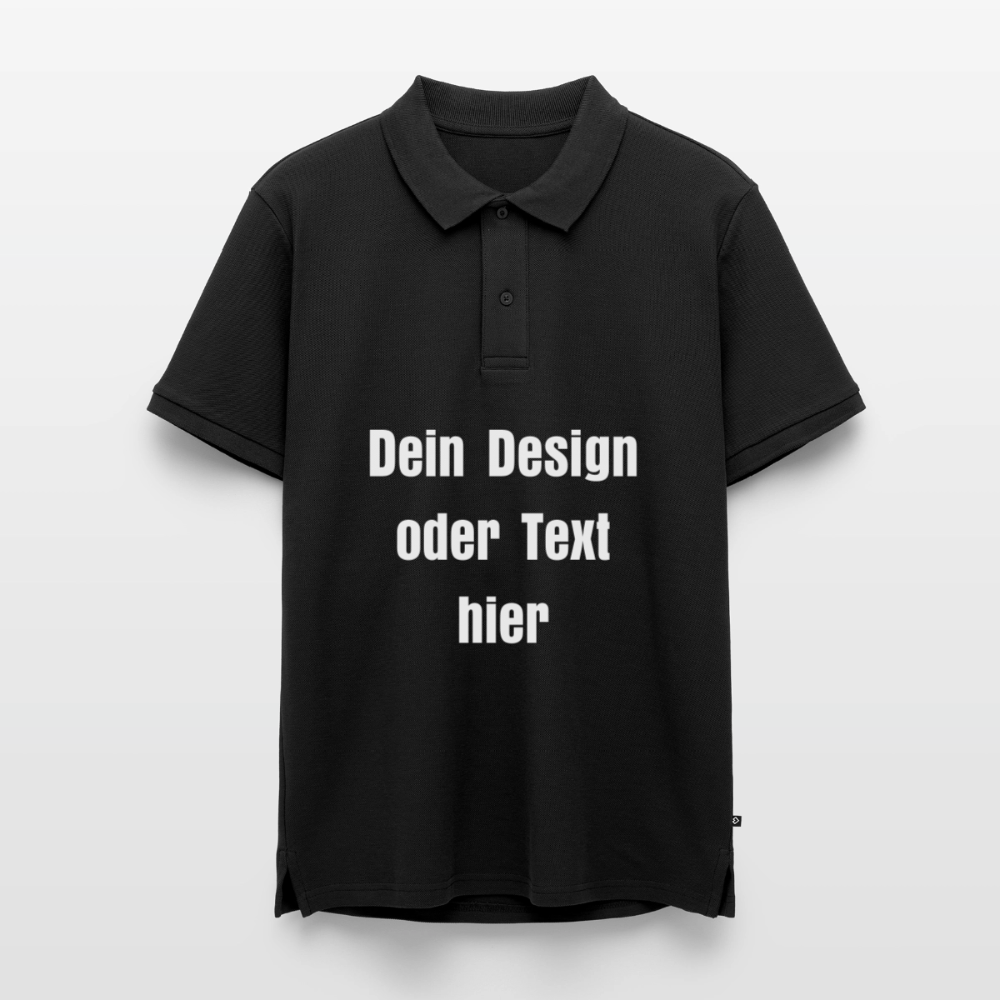 Männer Premium Bio Polo Shirt - personalisierbar - Schwarz