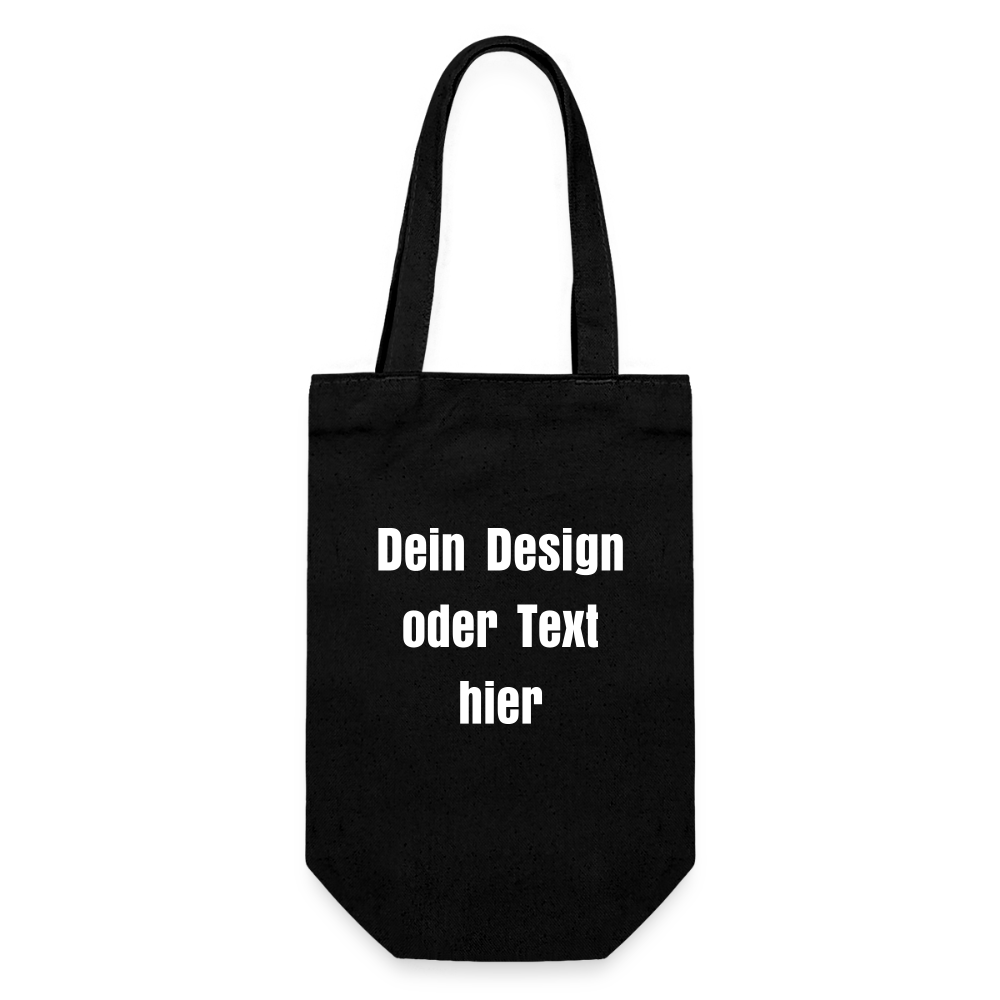 Geschenkbeutel für Flaschen - personalisierbar - Schwarz