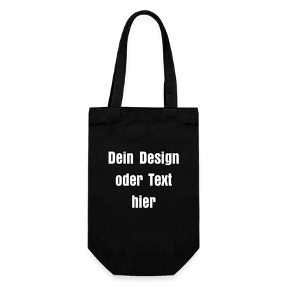 Geschenkbeutel für Flaschen - personalisierbar - Schwarz